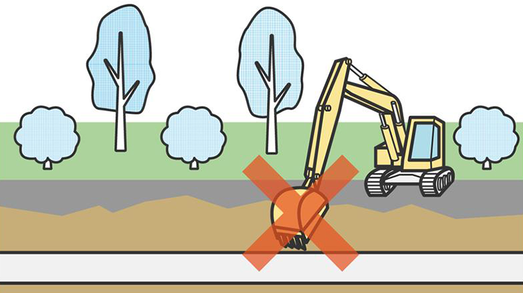 ガス管の損傷事故を未然に防ぐために、工事関係者の皆さまへお願い