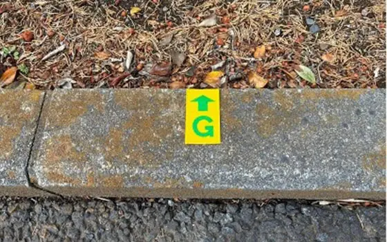 ガス管が埋設されている表示02