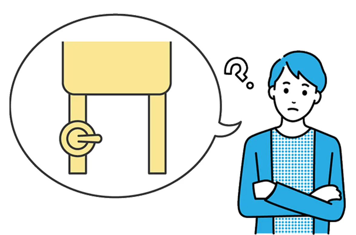 ガスマイコンメーターの元栓が横になっていませんか？