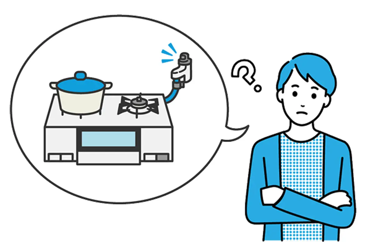 機器の元栓は開いていますか？